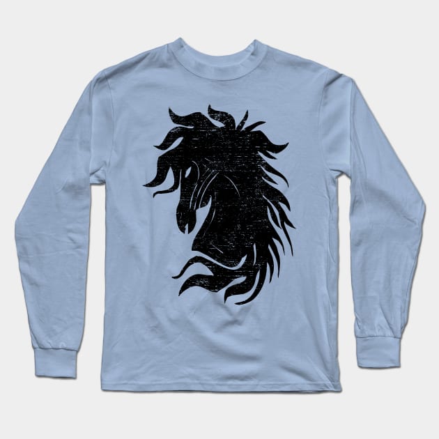 The Black Horse Long Sleeve T-Shirt by ddtk